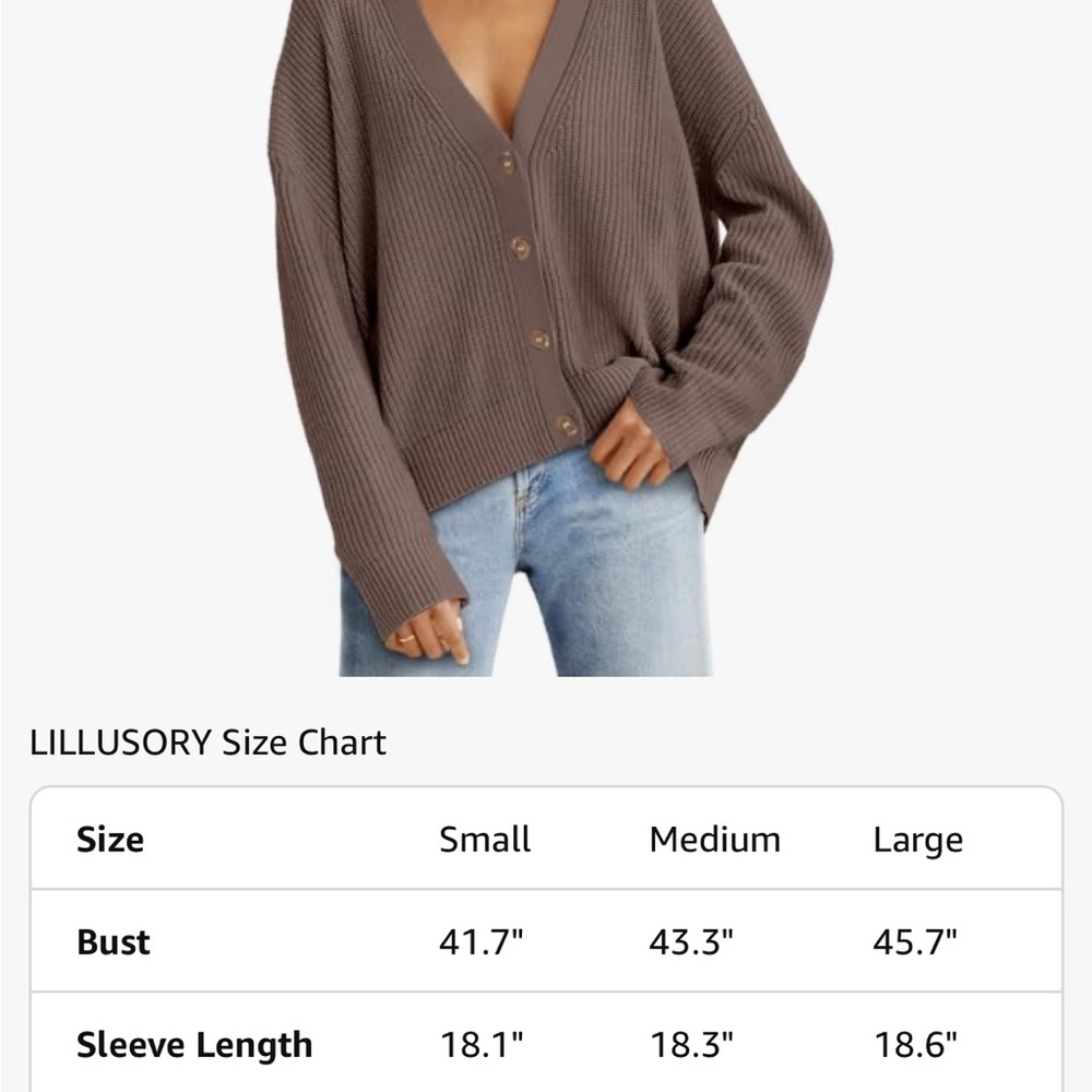 Button Through Ribbed Knit Cardigan - Picture 3 of 5
